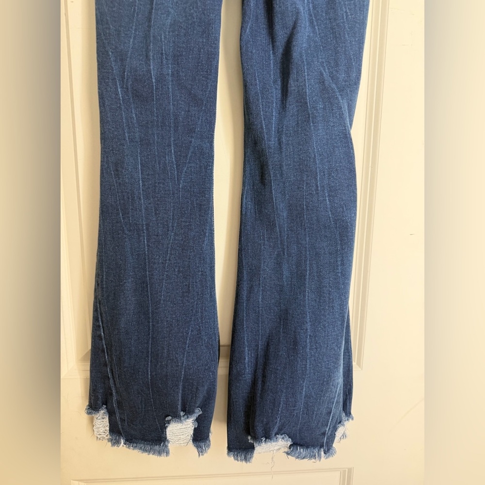 KanCan Dark Blue Wide Leg girls Jeans sz 10 western rodeo boho hippie Nashville - Picture 8 of 10